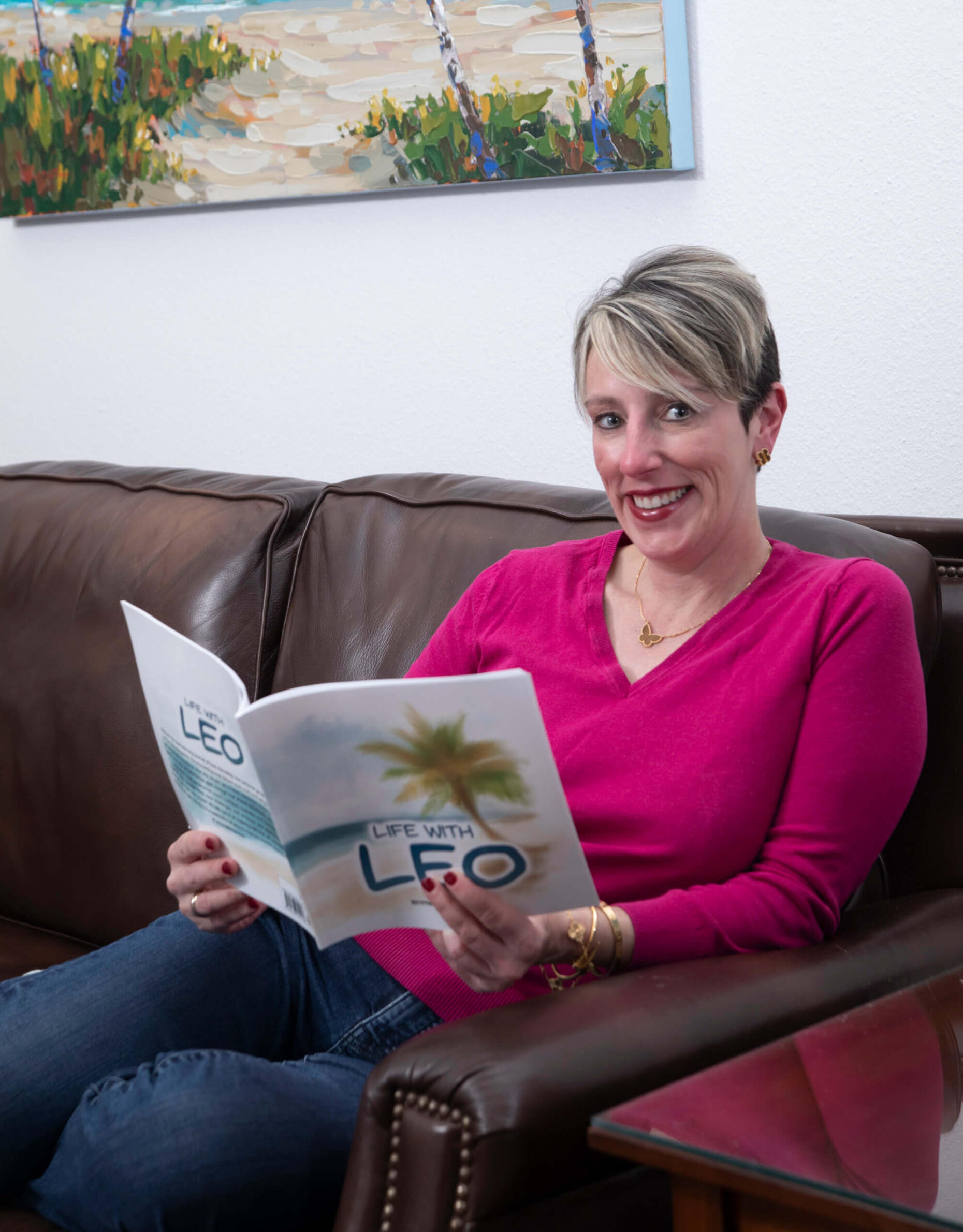 Tracy Kirkpatrick with Life of Leo children's book